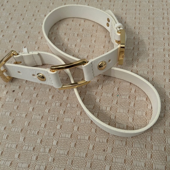 White Leather Antonio Melani Belt - Picture 1 of 3